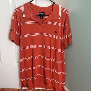 Aeropostale Orange striped polo (size L)